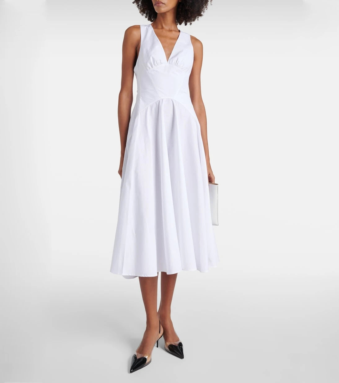 Alaïa - Cotton poplin midi dress