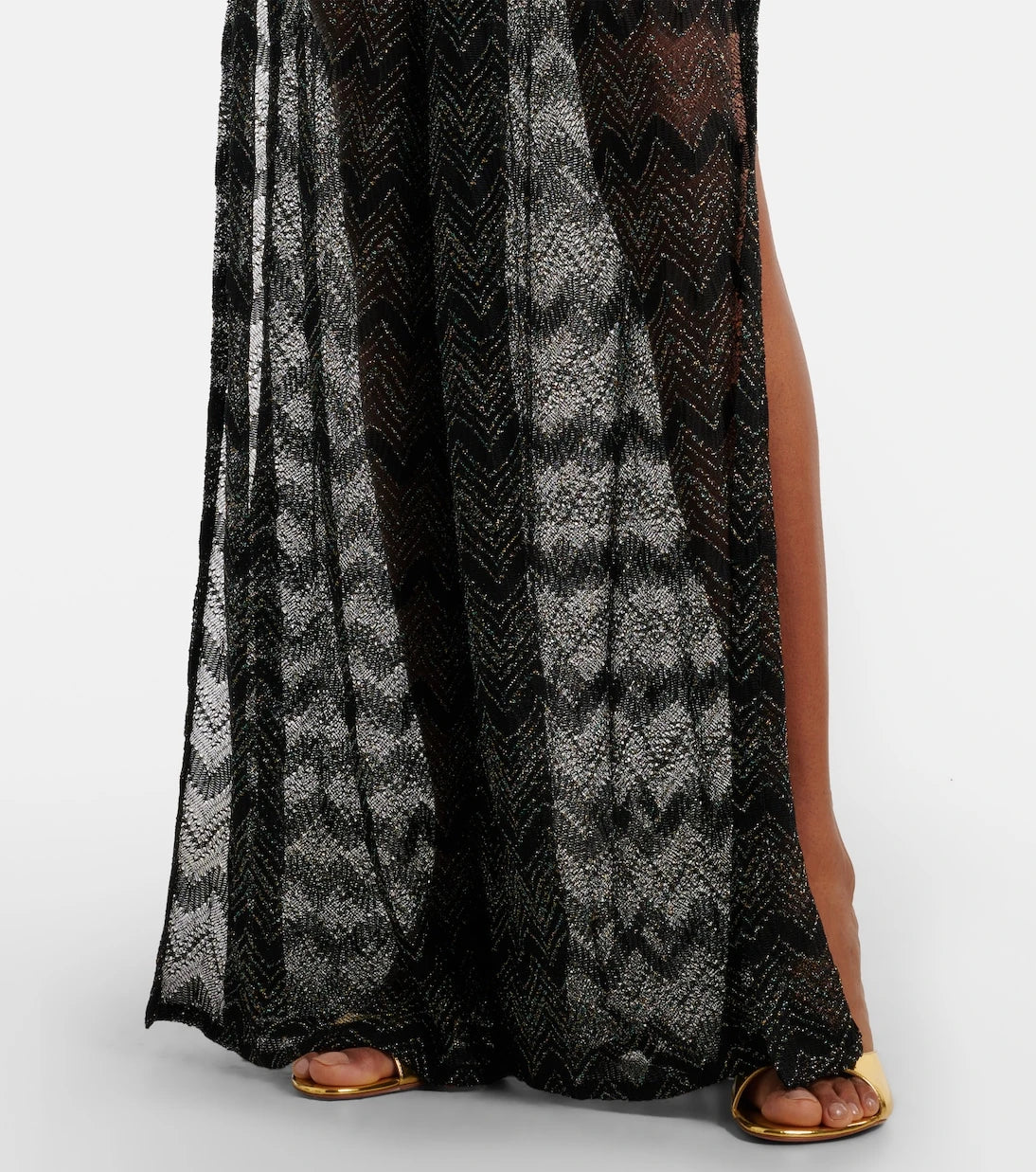 Missoni - Zigzag fringed lamé jumpsuit