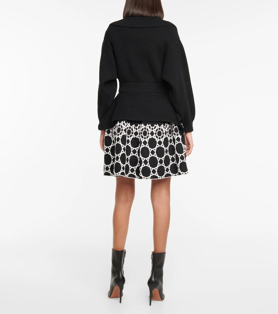 Alaïa - Wool and cashmere peplum cardigan