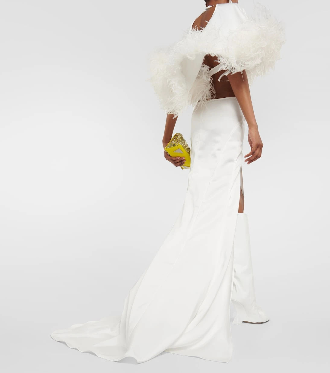 The Attico - Feather-trimmed gown