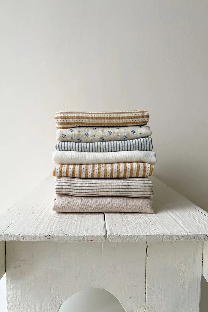 Cam Cam Copenhagen Pamuk Bebek Örtüsü Classic Stripes Camel 2'li