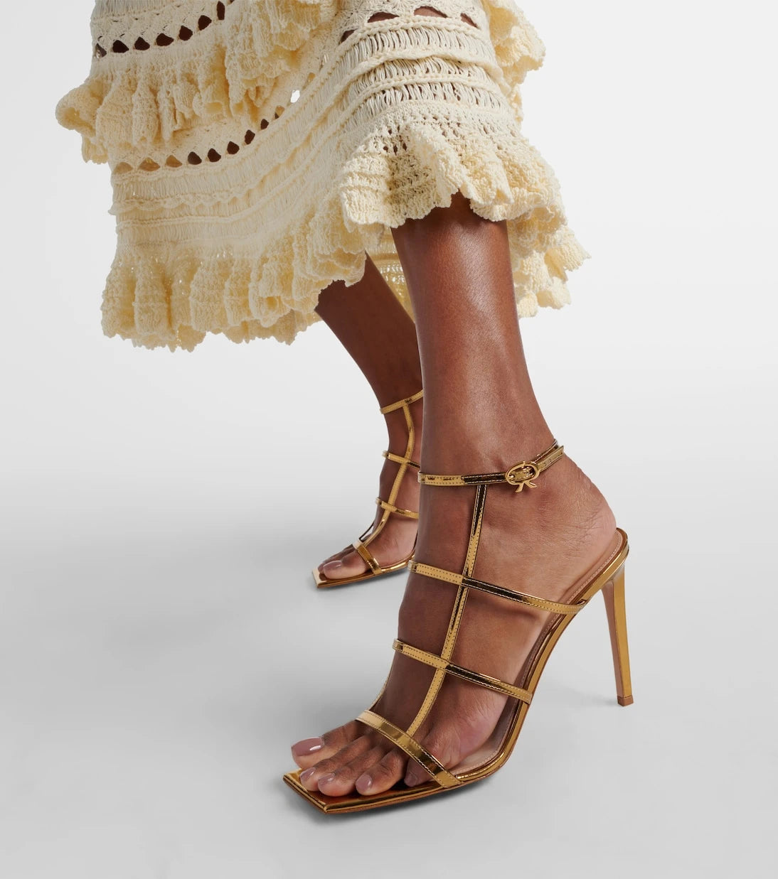 Gianvito Rossi - Mondry metallic leather sandals