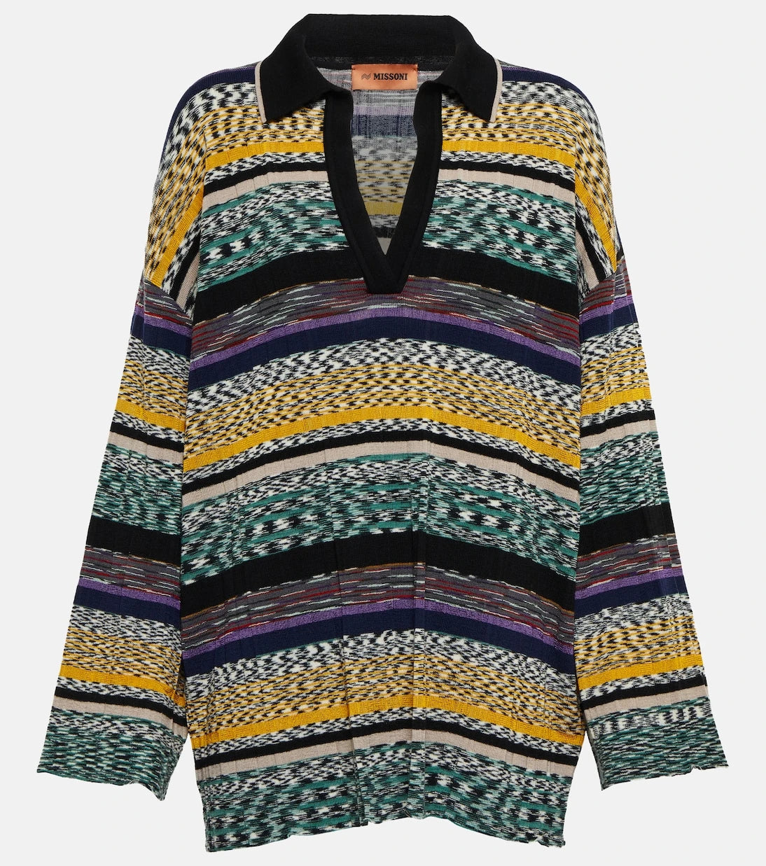 Missoni - Mélange wool-blend polo shirt