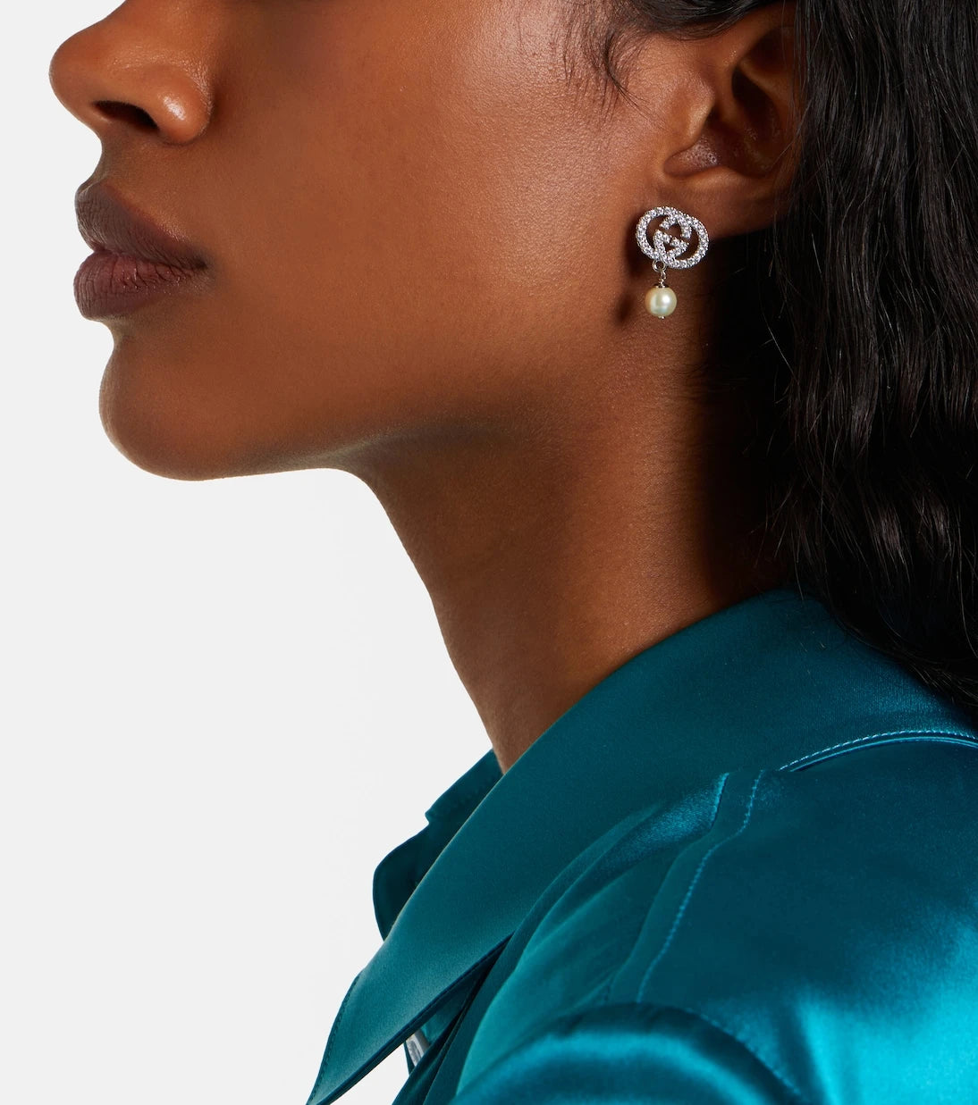 Gucci - Interlocking G embellished drop earrings