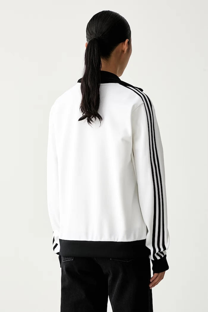 adidas Originals pamuklu fermuarlı kadın sweatshirt Beckenbauer