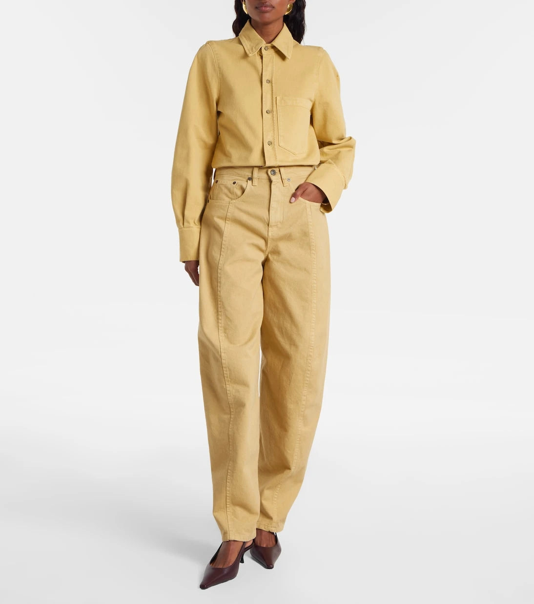 Victoria Beckham - High-rise barrel-leg jeans