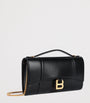 Balenciaga Black Leather Hourglass Pochette Bag