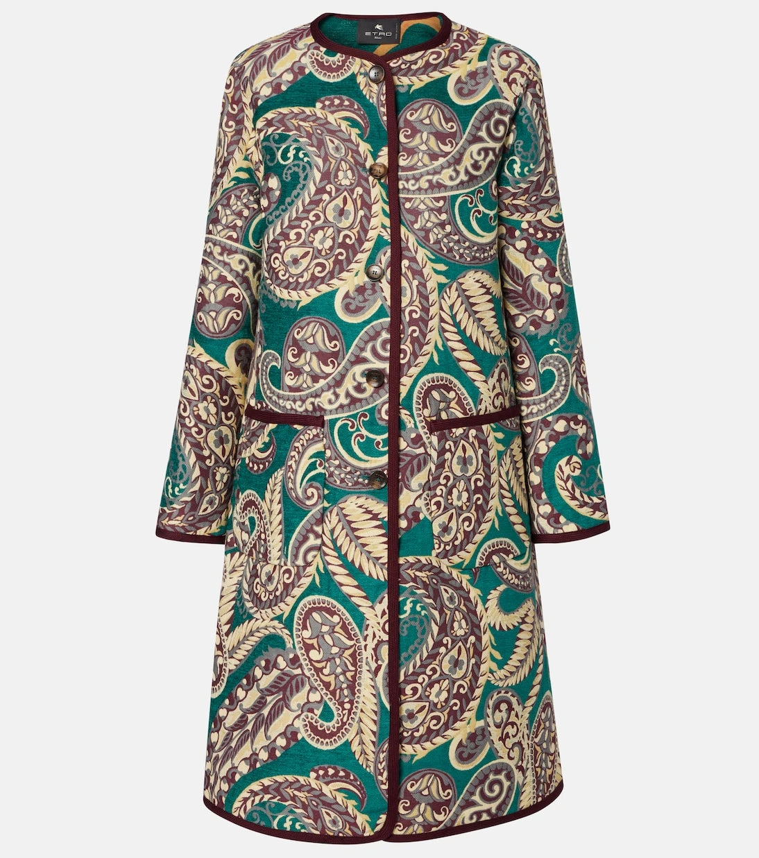 Etro - Reversible jacquard coat