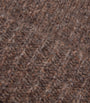 Johnstons Of Elgin Brown Cashmere-Silk Brushed Beanie