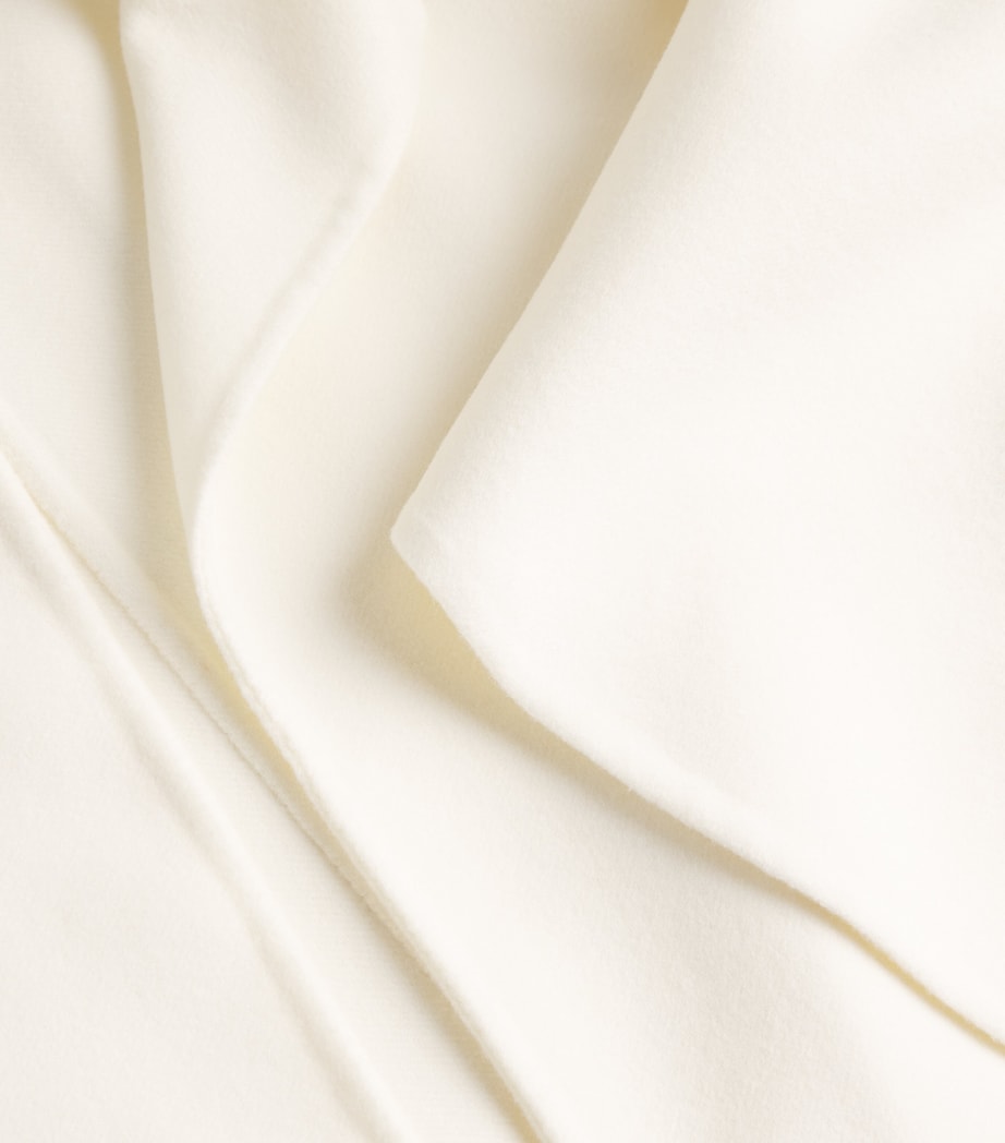 Max Mara White Wool-Cashmere Wrap Coat