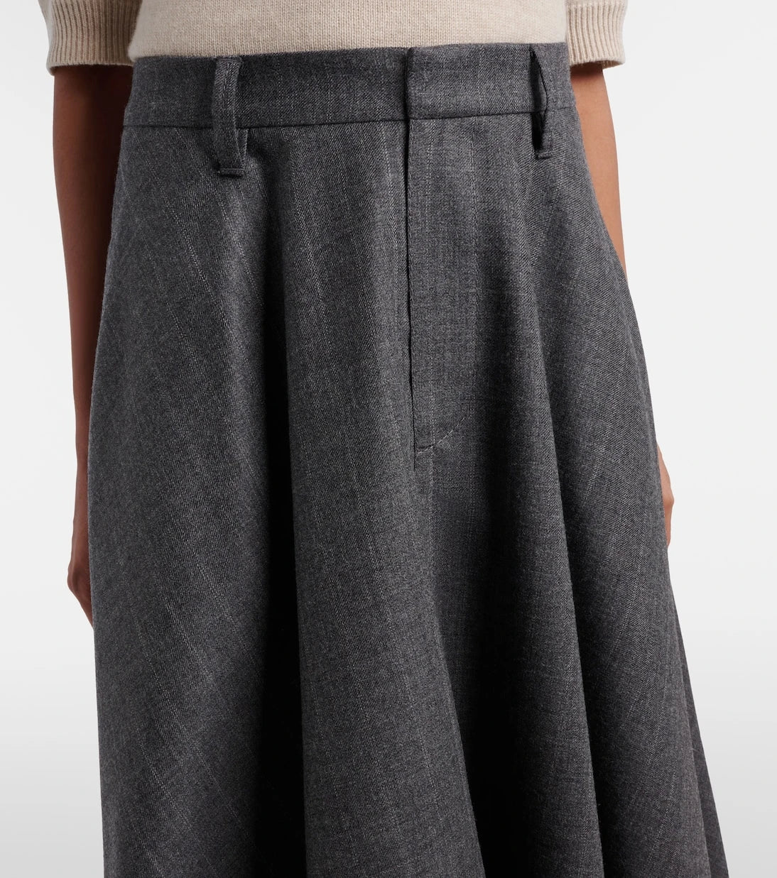 Brunello Cucinelli - Virgin wool midi skirt