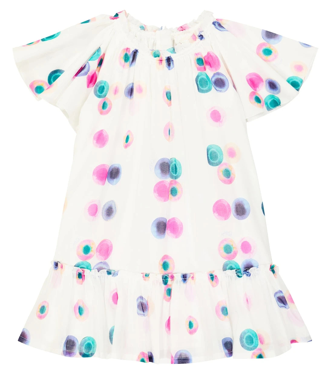 Chloé Kids - فستان من القطن المطبوع