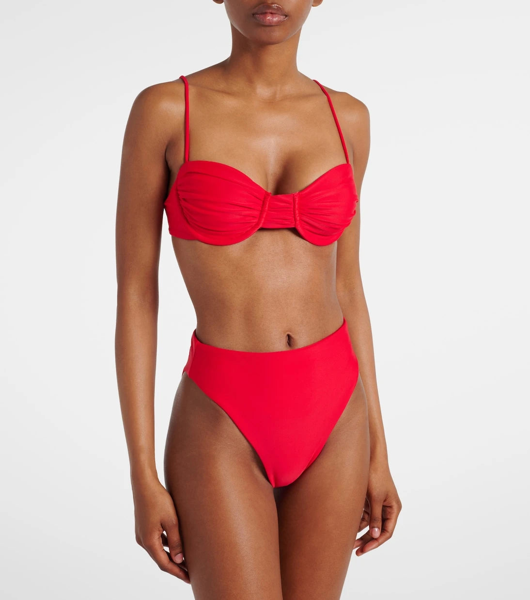 Jade Swim - توب بيكيني ميا بتصميم مكسو بقماش مجمّع