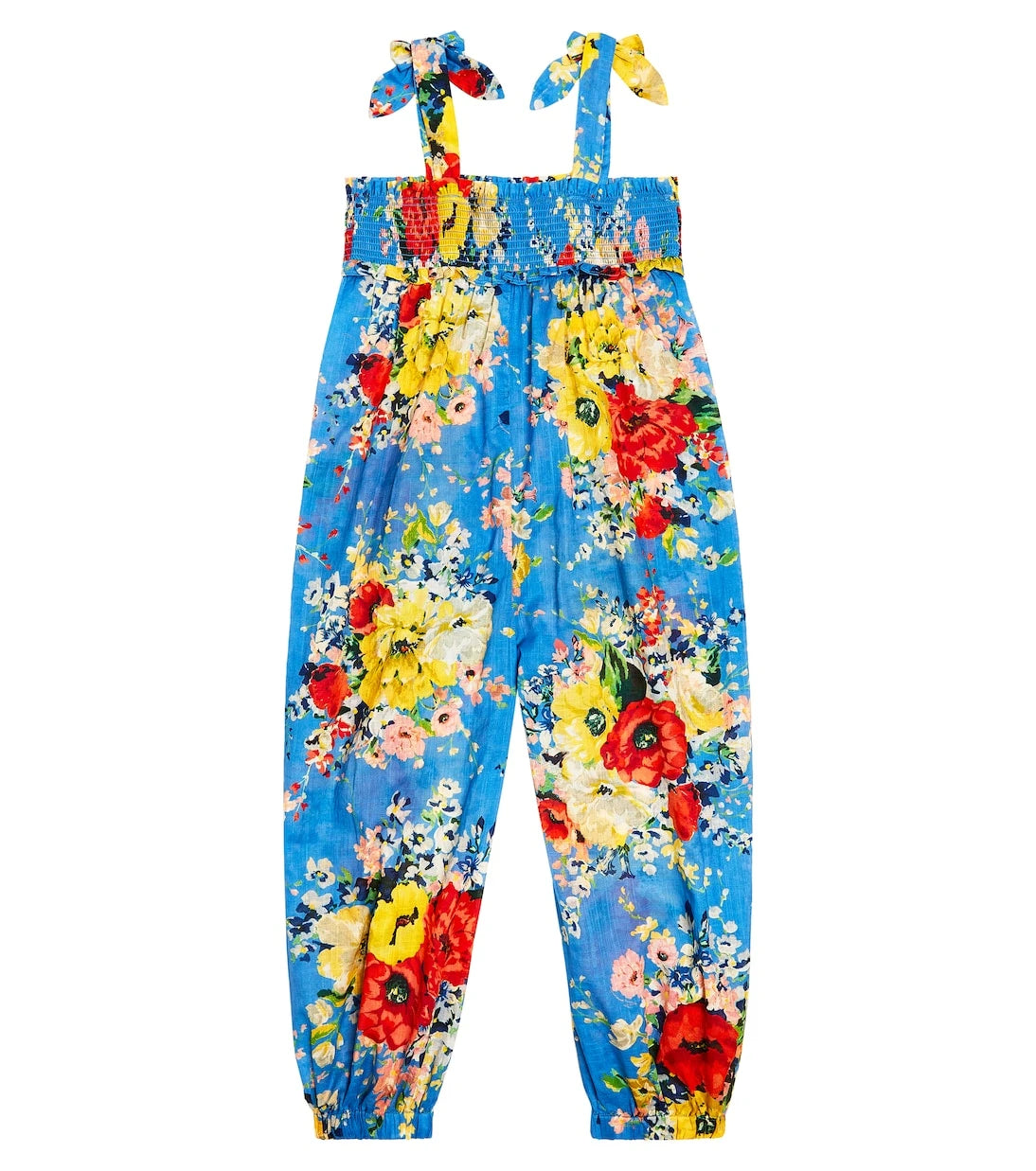 Zimmermann Kids - Alight shirred cotton jumpsuit