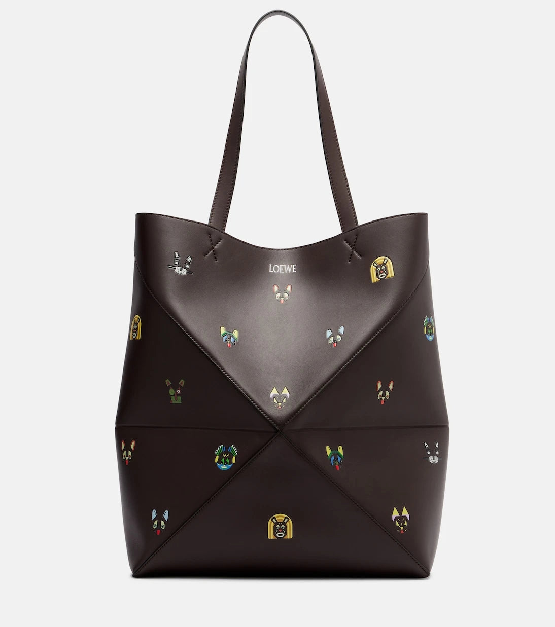 Loewe - x Louis Wain Puzzle Fold Cats leather tote bag