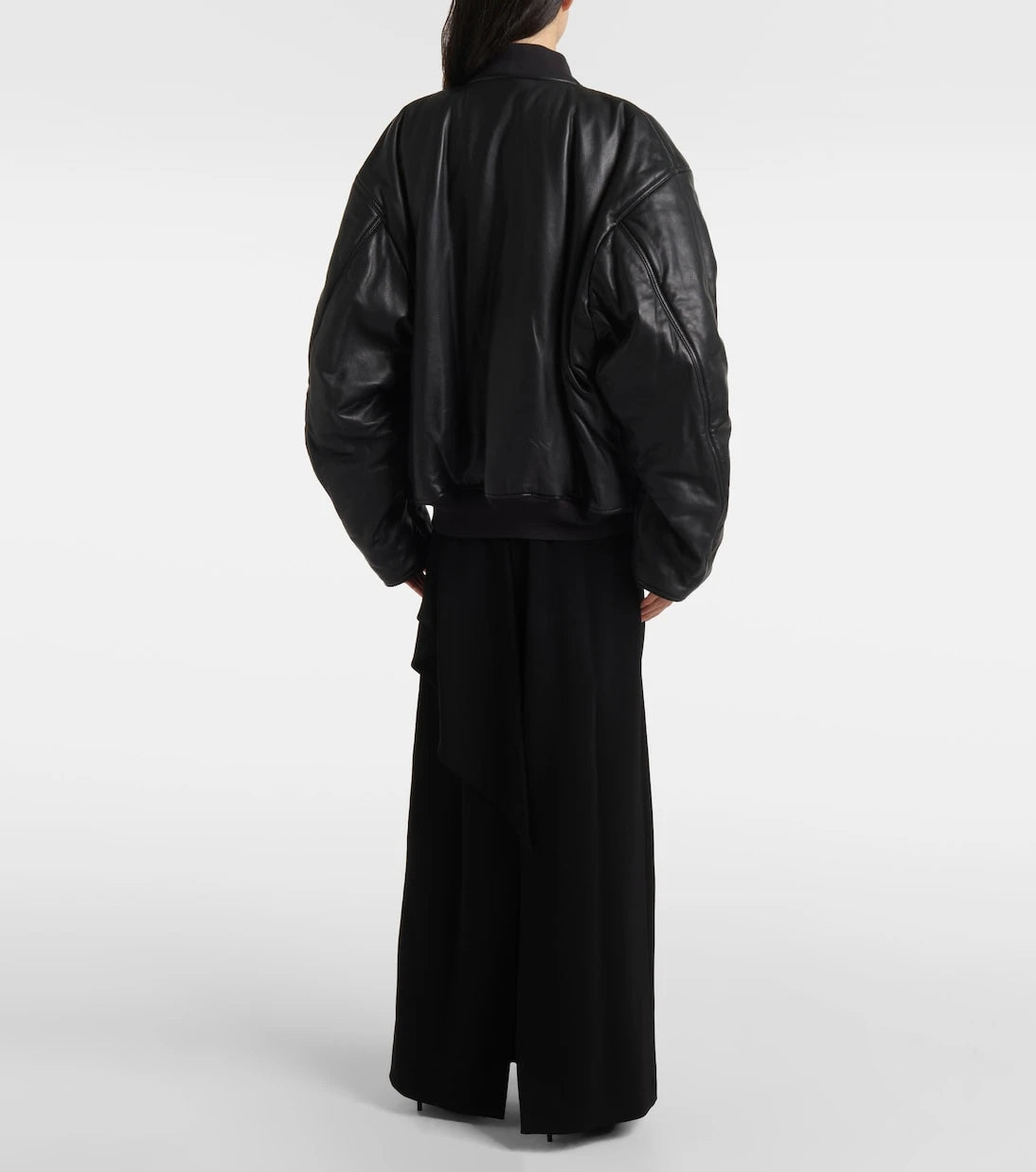 Balenciaga - Leather bomber jacket