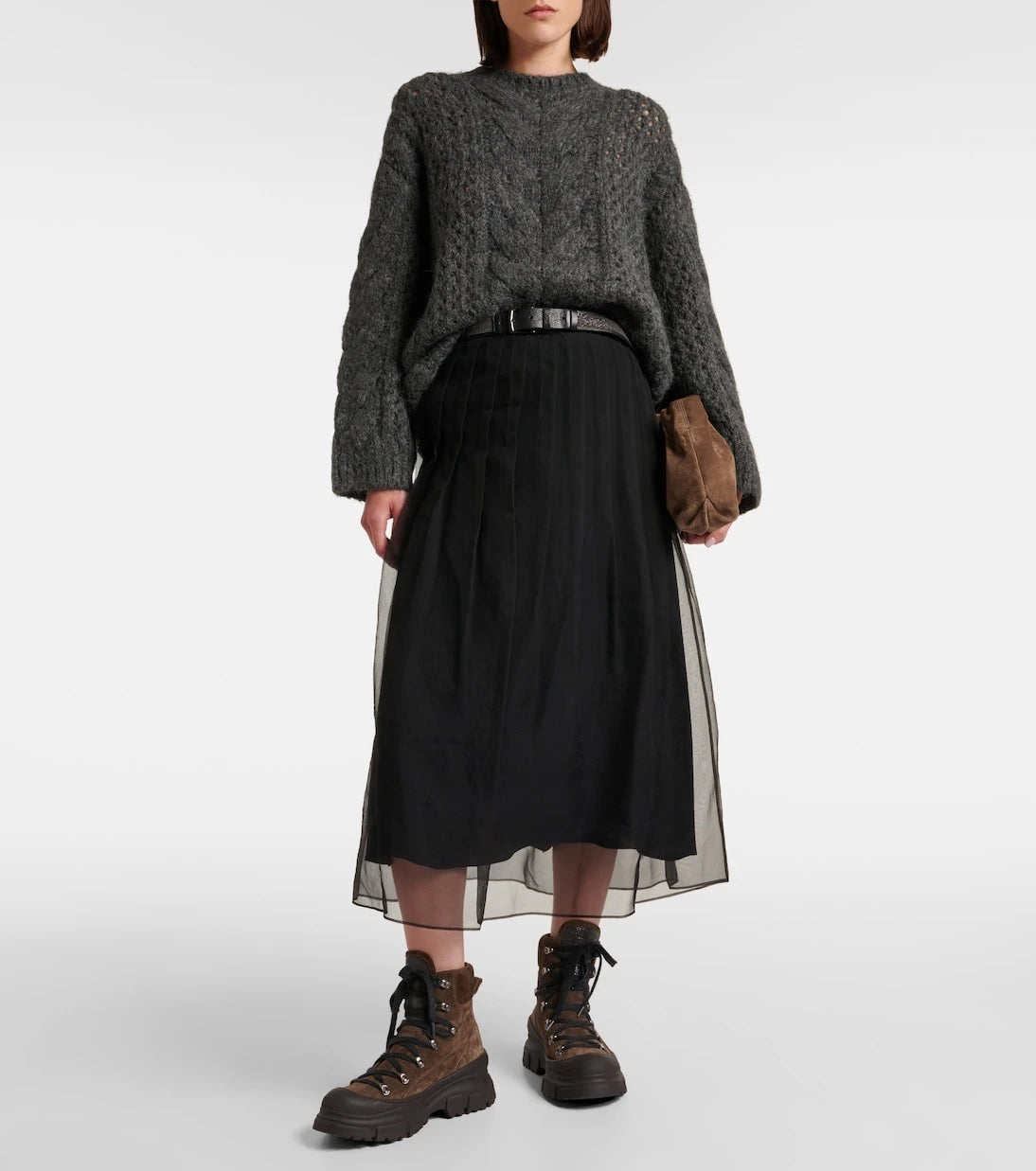 Brunello Cucinelli - Cable-knit alpaca-blend sweater