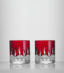 Set of 2 Crystal Lismore Straight Tumblers (180ml)