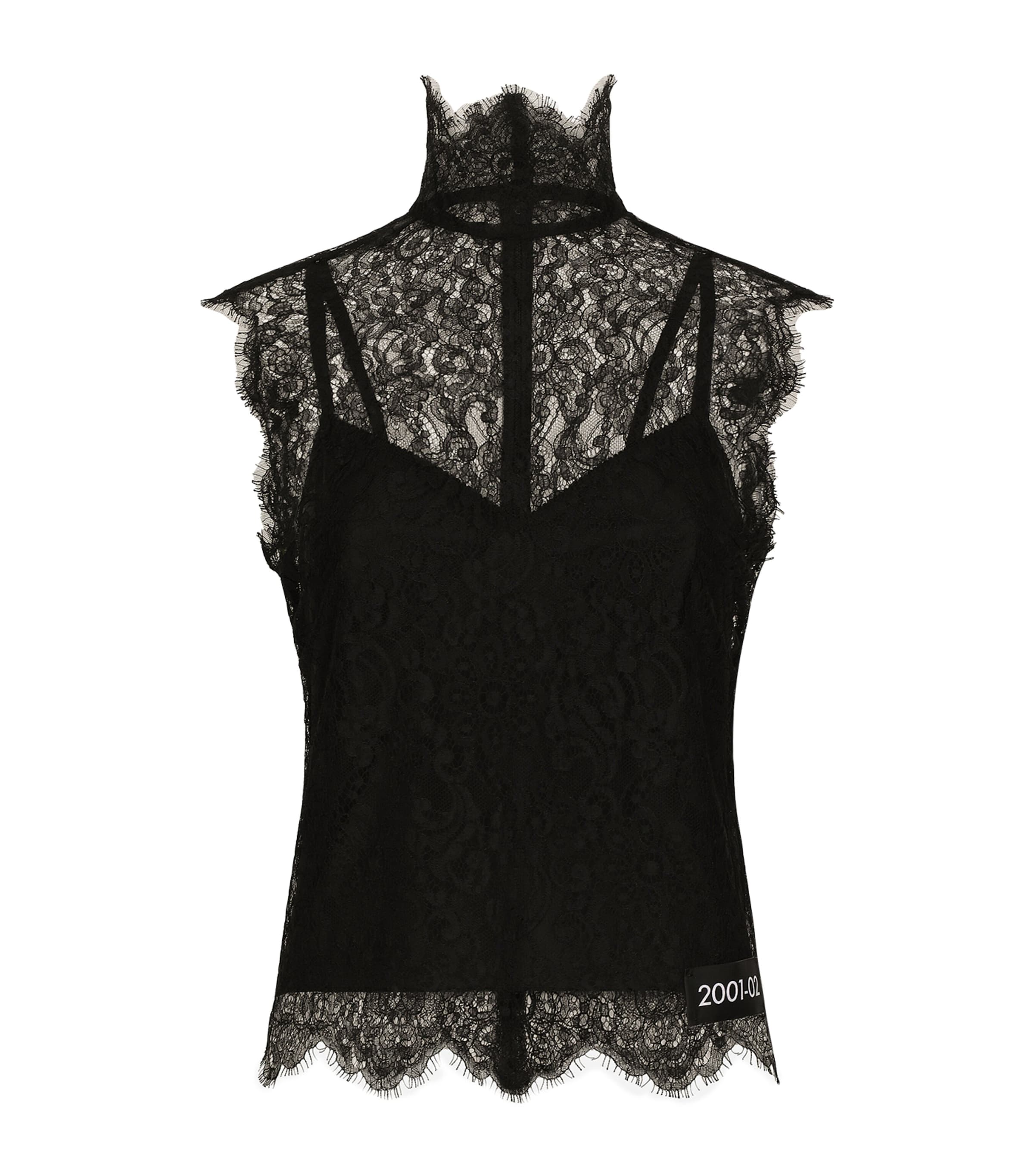Dolce & Gabbana Multi Lace Sleeveless Blouse