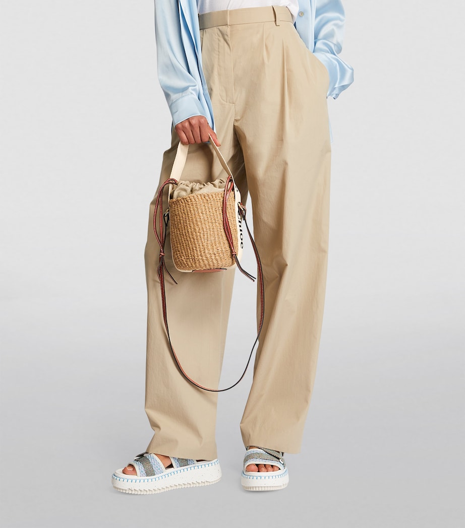 Brown Small Woody Basket Bag