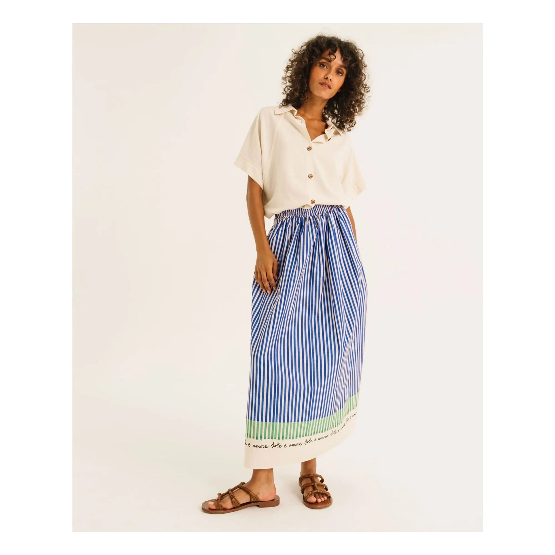 Tinsels - Christie Stripes Skirt | Blue