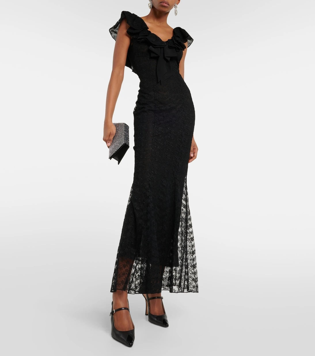 Alessandra Rich - Bow-detail lace gown