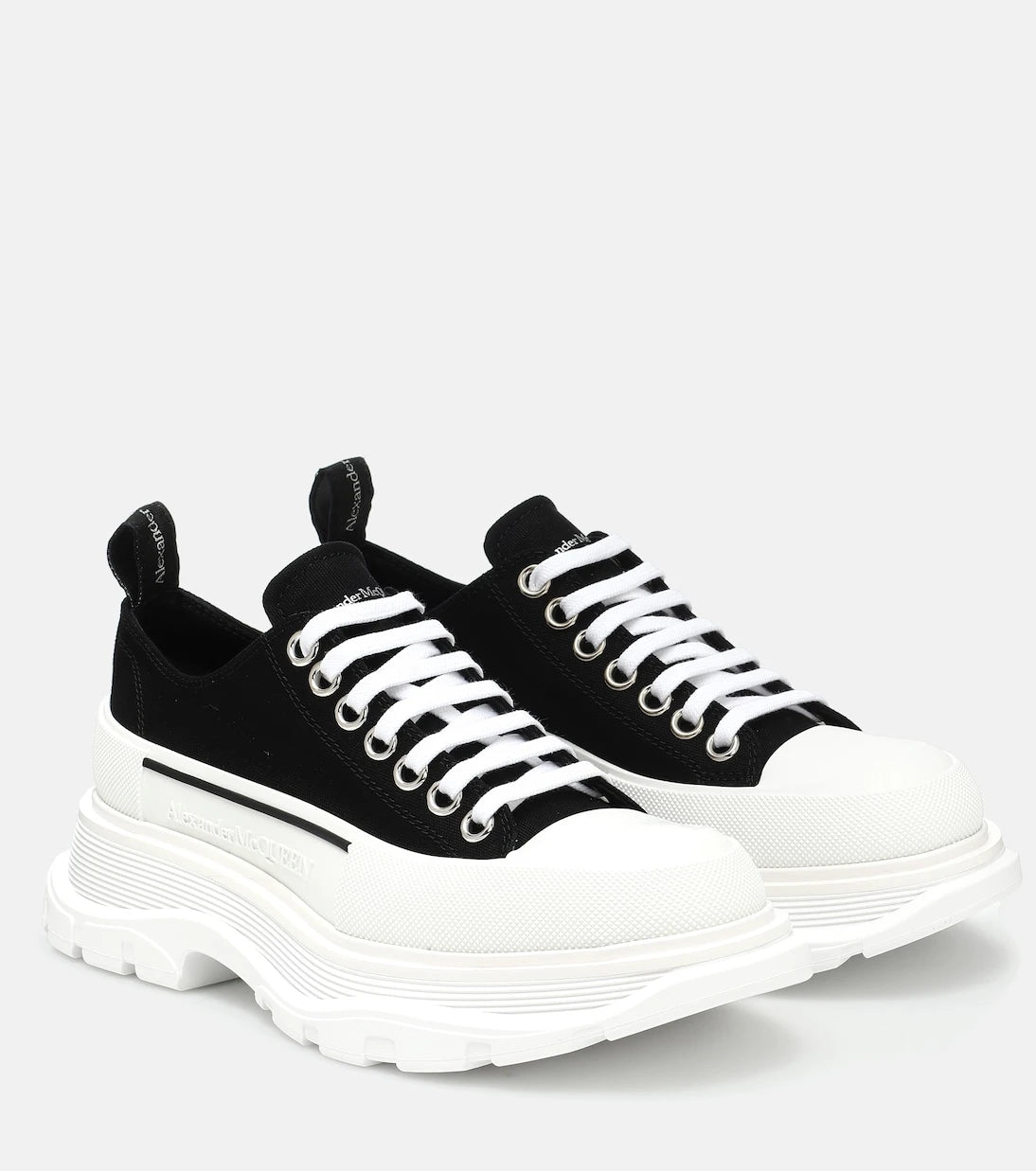 McQueen - Tread Slick canvas platform sneakers