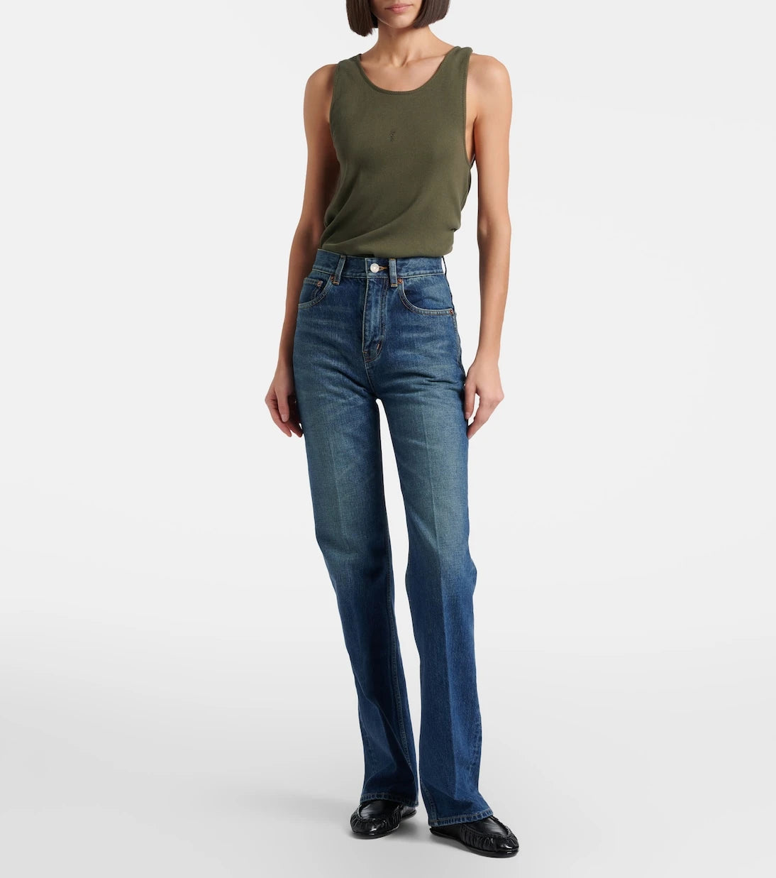 Saint Laurent - Clyde high-rise straight jeans