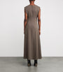 Joseph Brown Woven Neva Comfort Cady Maxi Dress