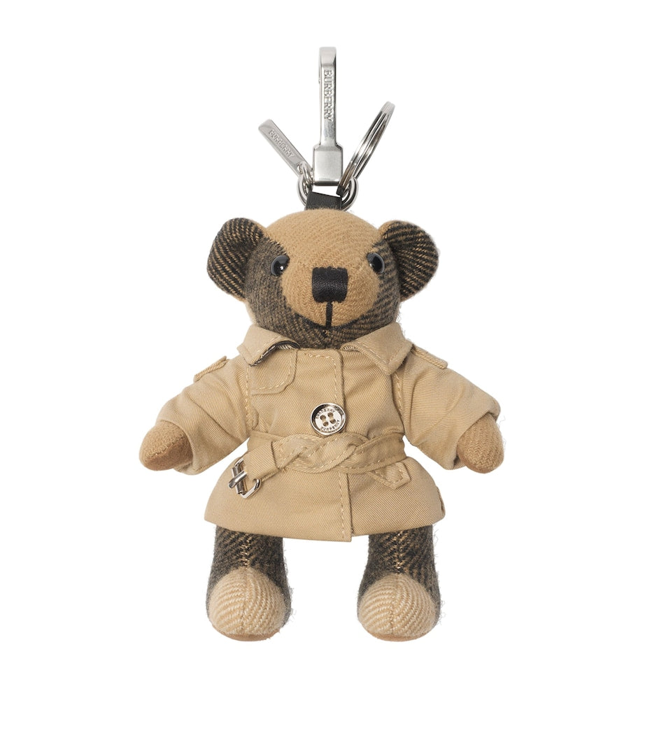 Beige Cashmere Thomas Bear Trench Coat Charm
