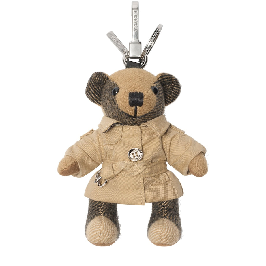 Beige Cashmere Thomas Bear Trench Coat Charm