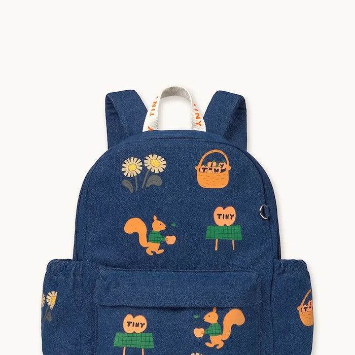Çocuklar için denim sırt çantası TINY APPLES DENIM BACKPACK
