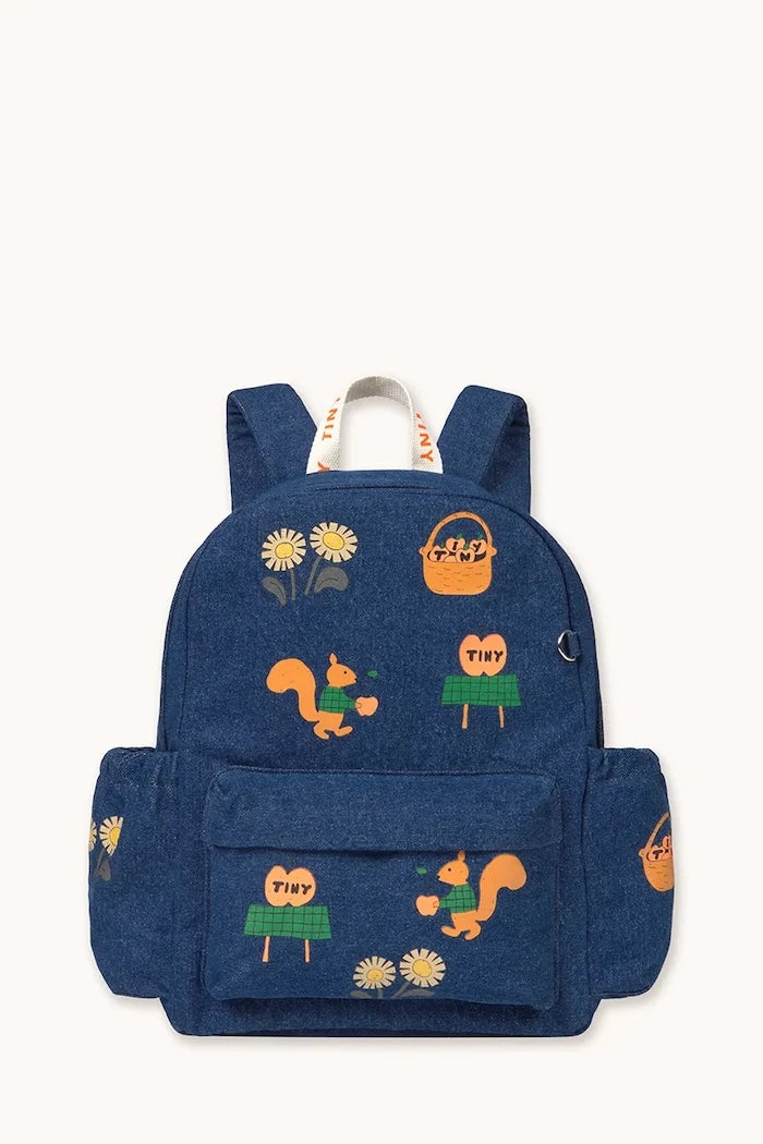 Çocuklar için denim sırt çantası TINY APPLES DENIM BACKPACK
