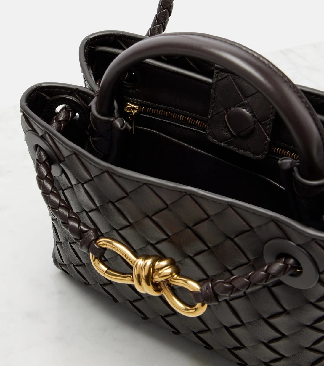 Bottega Veneta - Andiamo Mini leather top-handle bag