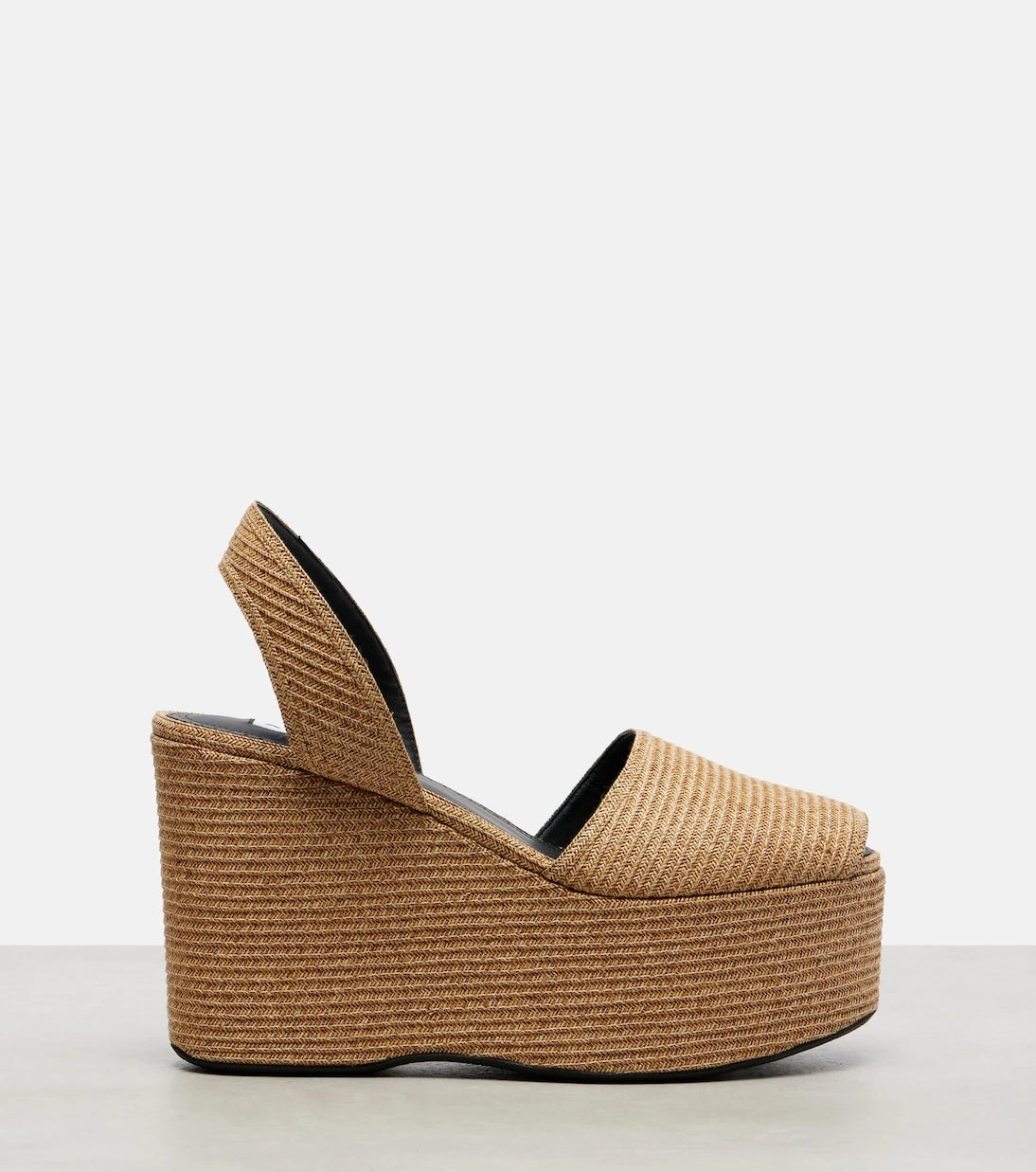 Alaïa - Straw wedge sandals