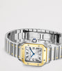 Small Yellow Gold and Steel Santos de Cartier Watch 34.5mm