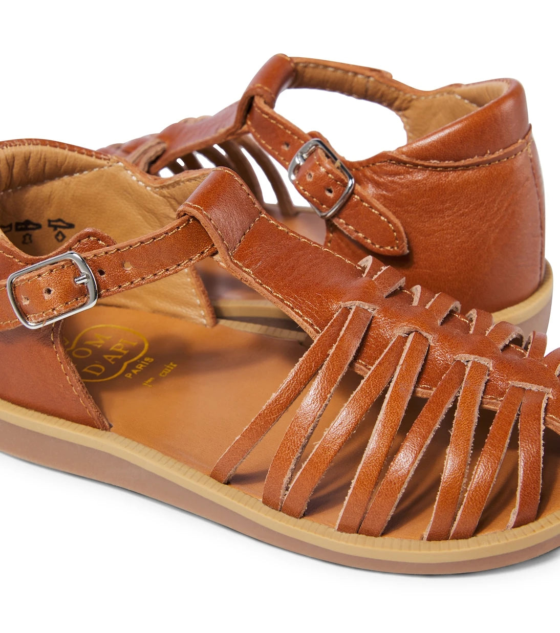 Pom d'Api - Poppy Royal leather sandals