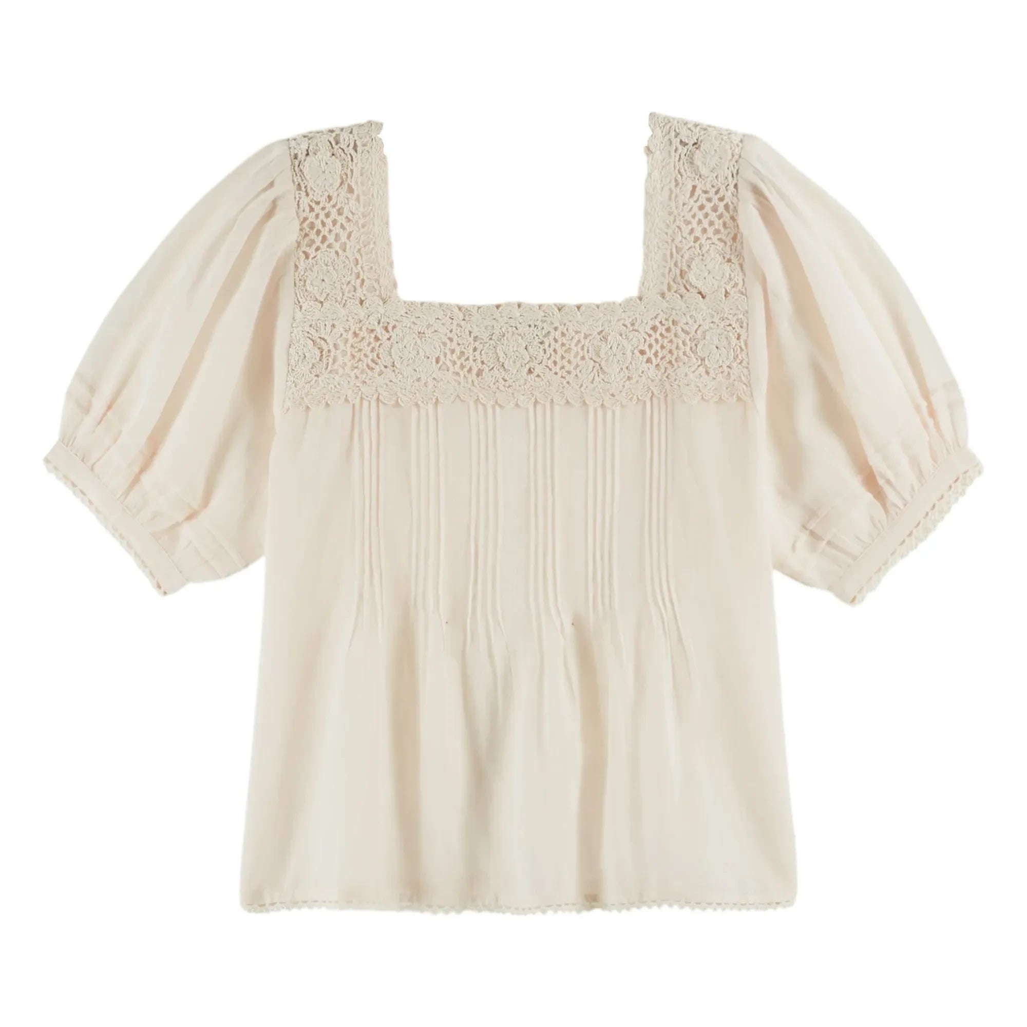Emile et Ida - Flower Blouse Cotton Crochet | Cream