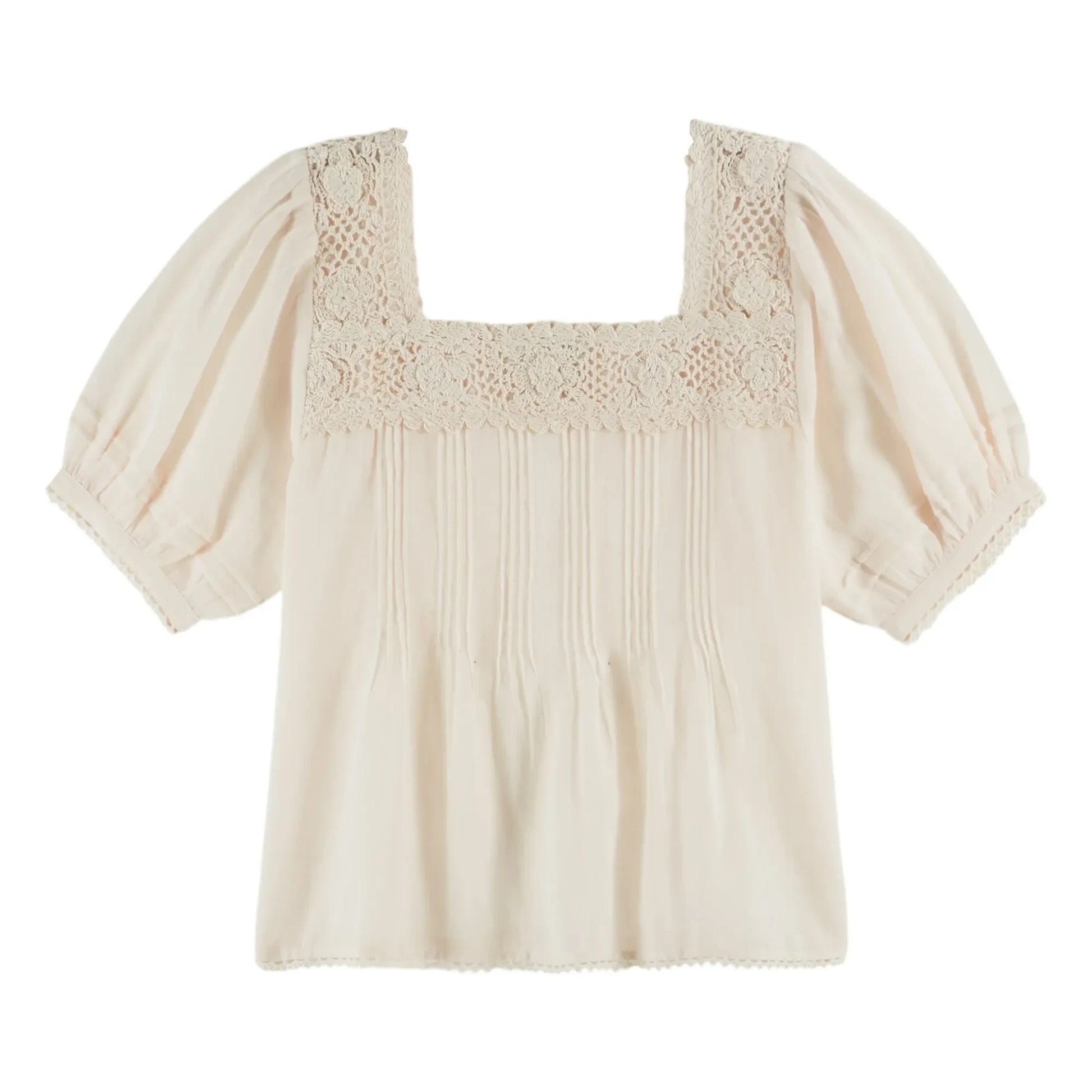 Emile et Ida - Flower Blouse Cotton Crochet | Cream