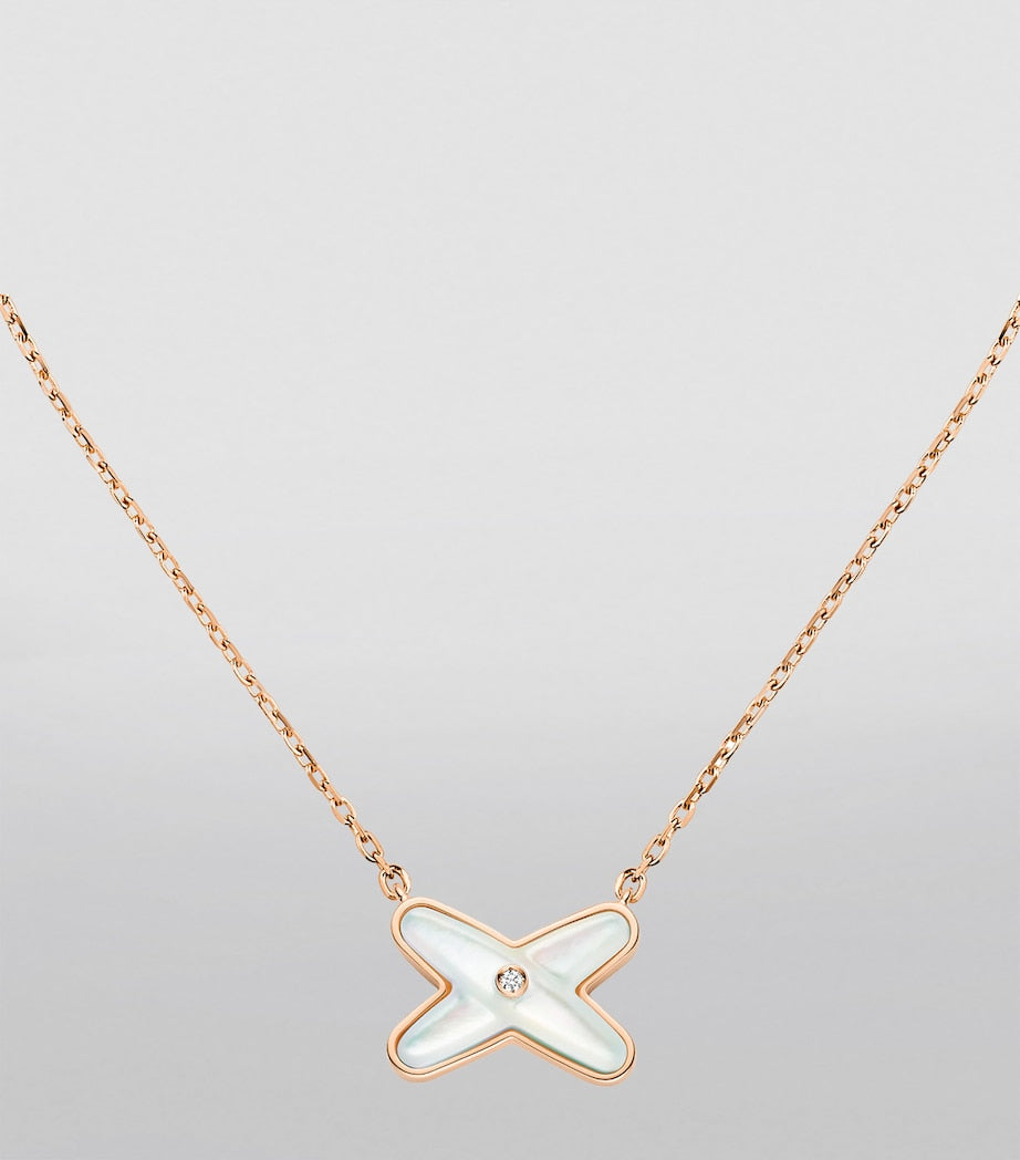 Rose Gold, Diamond and Mother-of-Pearl Jeux de Liens Pendant Necklace
