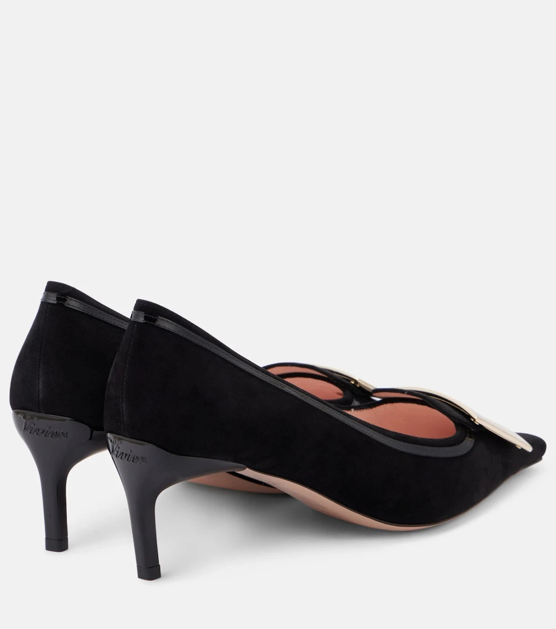 Roger Vivier - حذاء فيف كانارد 55 من جلد الشمواه بكعب عالٍ