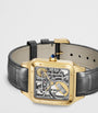 Large Yellow Gold Santos-Dumont Skeleton Watch 43.5mm