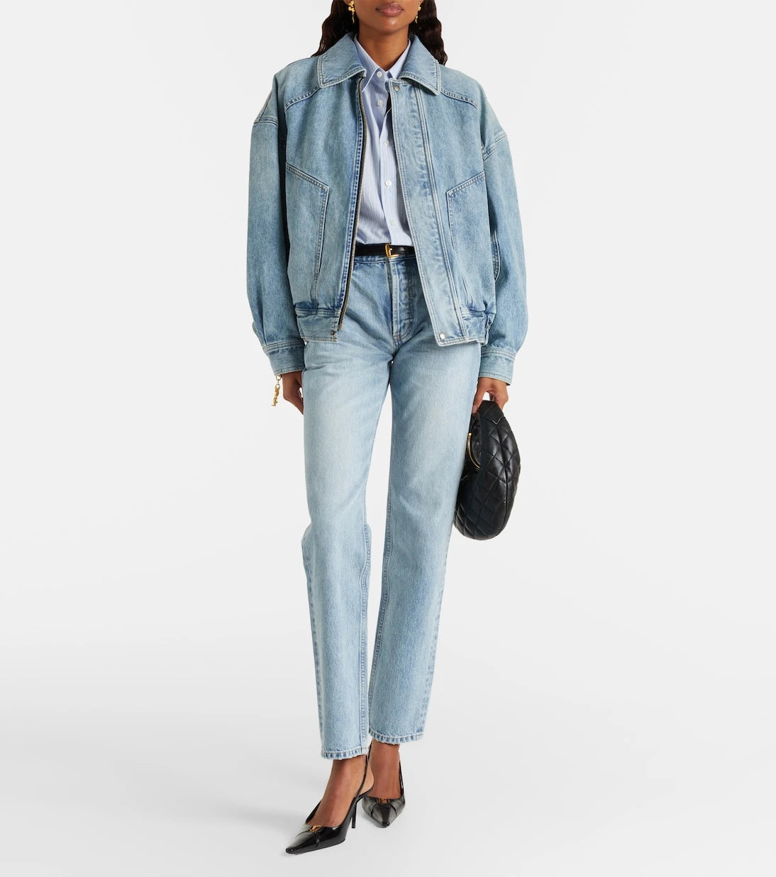 Saint Laurent - High-rise straight jeans