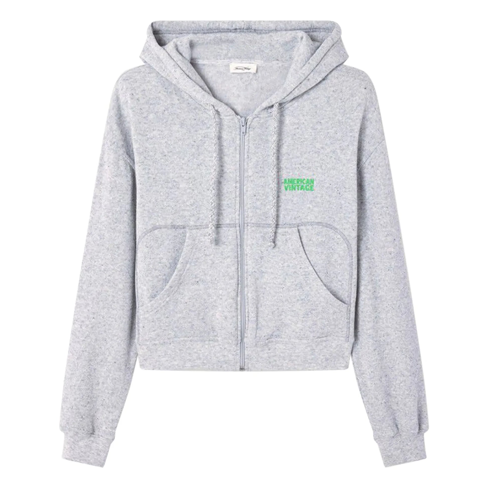 American Vintage - Evona Zipped Sweatshirt | Light eather grey