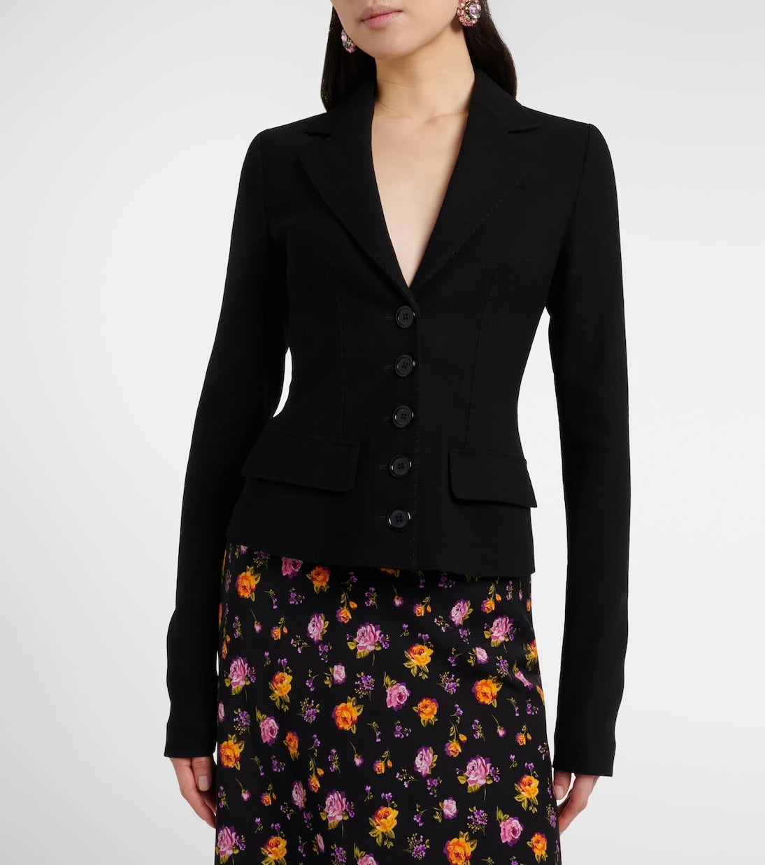 Dolce&Gabbana - جاكيت من قماش الكانفاس المخلوط بالصوف
