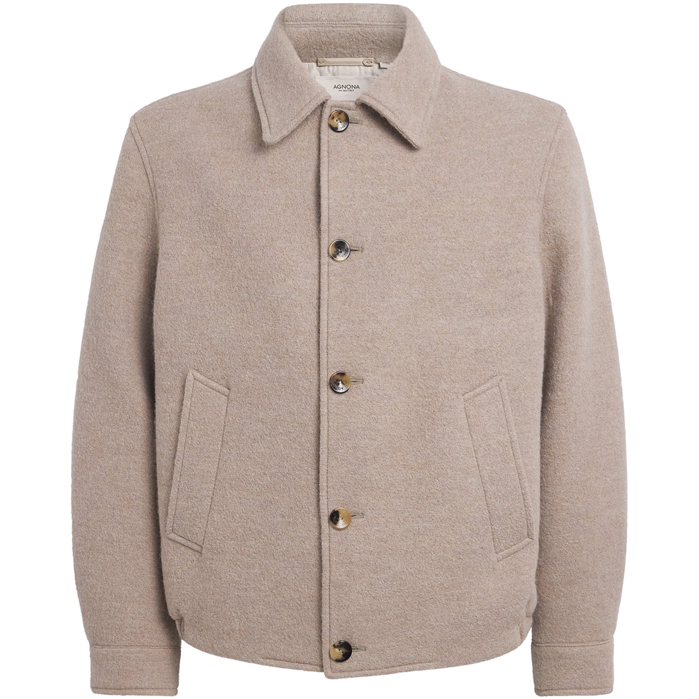 Agnona Brown Alpaca Pressed Spazzolino Overshirt