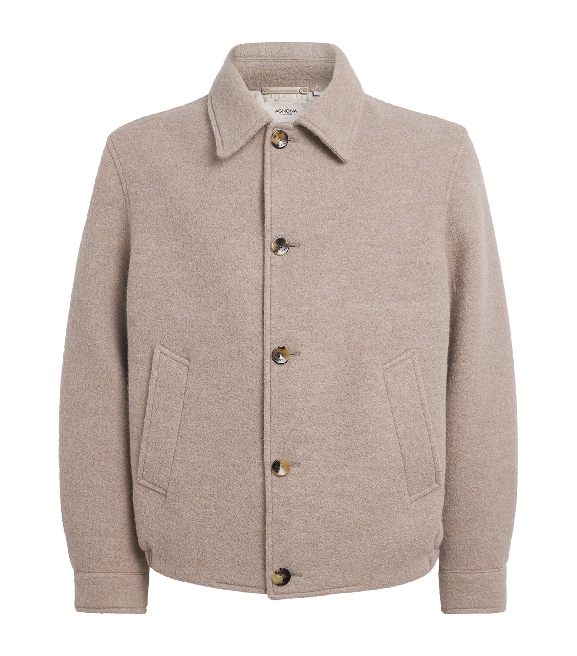 Agnona Brown Alpaca Pressed Spazzolino Overshirt