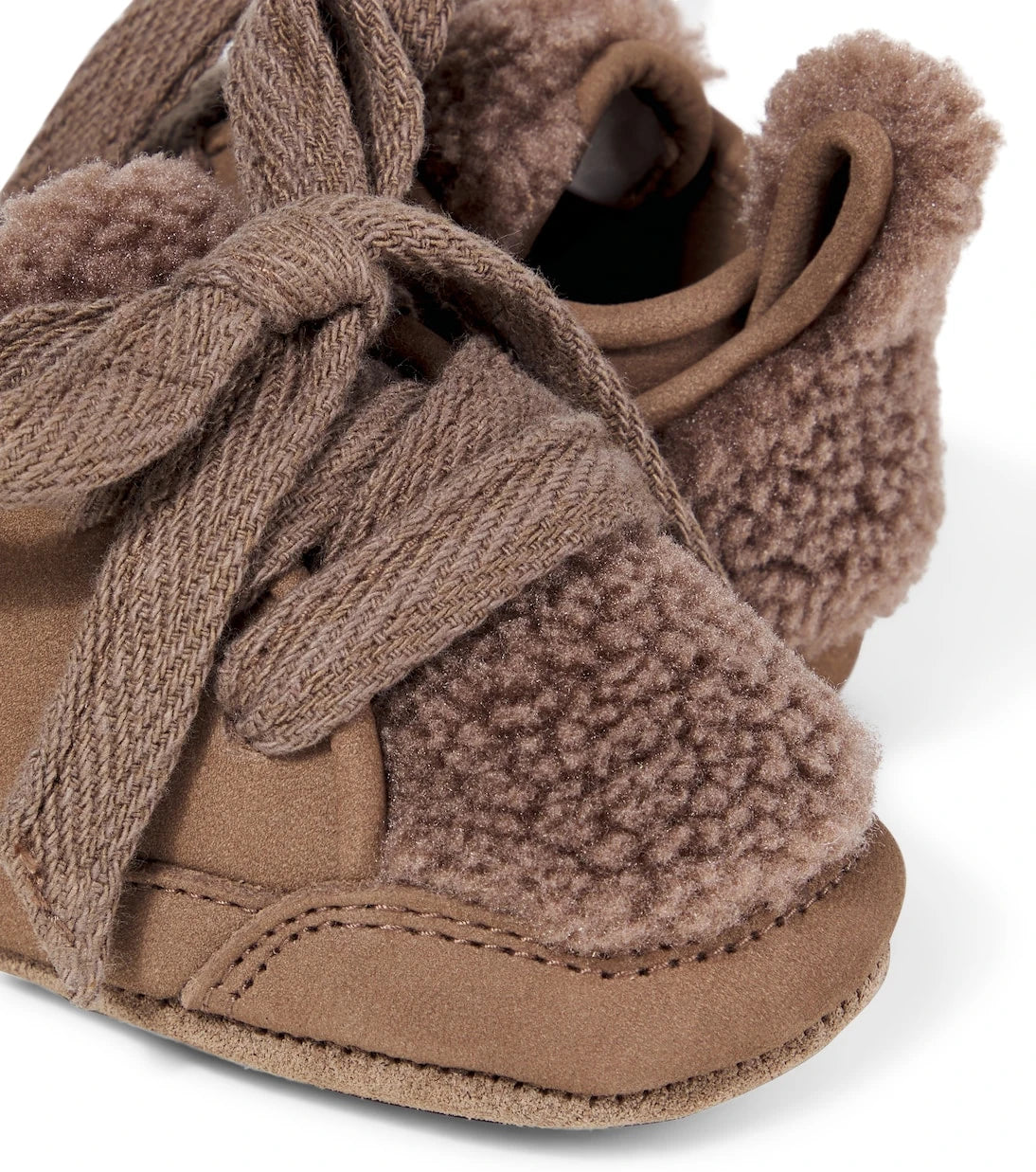 Donsje - Baby Semmi teddy-trimmed leather sneakers