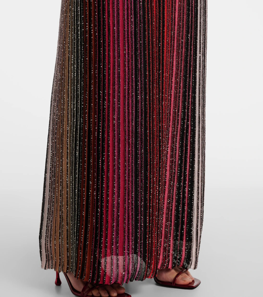 Missoni - Striped sequined lamé maxi skirt