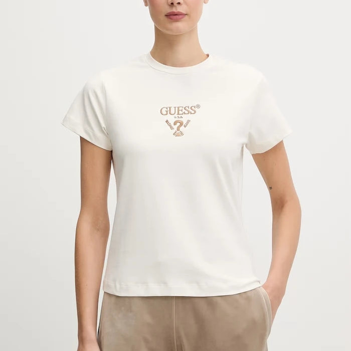 Guess pamuk ve elastan karışımlı kadın tişört COLETTE